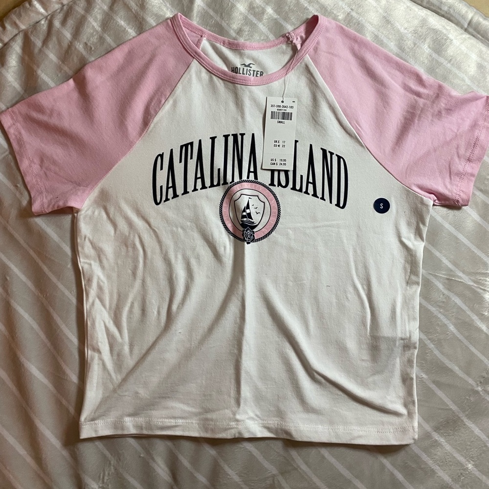 Pink hollister crop top.